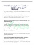 WGU C202 Managing Human Capital Exam &lpar;GRADED A&rpar; Questions and Answers &lpar;GRADED A&rpar;