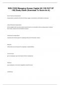 WGU C202 Managing Human Capital All &lpar;100 OUT OF 100&rpar; Study Guide