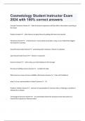  Cosmetology Student Instructor Exam 2024 with 100% correct answers