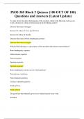 PSIO 305 Block 2 Quizzes &lpar;100 OUT OF 100&rpar; Questions and Answers &lpar;Latest Update&rpar;