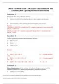 CHEM 103 Final Exam (100 out of 100) Questions and Answers (New Update) Verified Elaborations | 100% Correct Answers