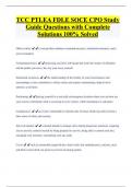 TCC PTLEA FDLE SOCE CPO Study  Guide Questions with Complete  Solutions 100% Solved 