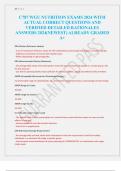 C787 WGU NUTRITION EXAMS 2024 WITH  ACTUAL CORRECT QUESTIONS AND  VERIFIED DETAILED RATIONALES  ANSWERS 2024&lpar;NEWEST&rpar; ALREADY GRADED  A&plus;