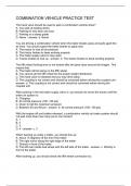 COMBINATION VEHICLE PRACTICE TEST