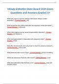 Milady Esthetics State Board 2024 Exam Questions and Answers Graded A+