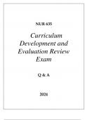 NU 635 CURRICULUM DEVELOPMENT AND EVALUATION REVIEW EXAM Q & A 2024 HERZING&period;pdf