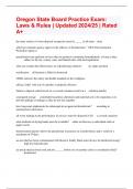 Oregon State Board Practice Exam&colon; Laws & Rules &vert; Updated 2024&sol;25 &vert; Rated A&plus;