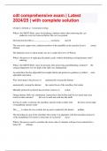 cdt comprehensive exam &vert; Latest 2024&sol;25 &vert; with complete solution