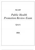 NU 657 PUBLIC HEALTH PROMOTION REVIEW EXAM Q & A 2024 HERZING&period;