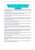 Maryville AHA NURS 612 Exam 2 Workbook questions Correctly Answered