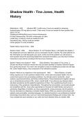 Shadow Health - Tina Jones&comma; Health History Verified By Experts