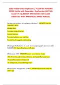 2023 Pediatric Nursing Exam 3/ PEDIATRIC NURSING  EXAM 3(child with Respiratory Dysfunction) ACTUAL EXAM  95  QUESTION AND CORRECT DETAILED ANSWERS  WITH RATIONALES.RATED AGRADE.