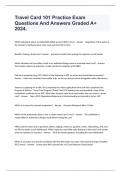 Travel Card 101 Practice Exam Questions And Answers Graded A&plus; 2024&period;