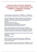 NSG 527/ NSG 527 FINAL NEWEST UPDATED EXAM | 51 QUESTIONS AND CORRECT VERIFIED ANSWERS GRADED A+