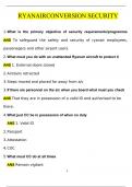 Ryanair Conversion Security Questions and Answers 2024 with complete solution;(Actual exam 100% verified)