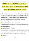 UPDATED TNCC test prep, TNCC Notes for Written Exam, TNCC Notes for Written Exam, TNCC Prep, TNCC EXAM, TNCC 8th Edition