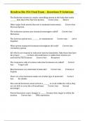Hondros Bio 254 Final Exam – Questions & Solutions