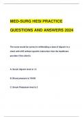 MED-SURG HESI PRACTICE  QUESTIONS AND ANSWERS 2024