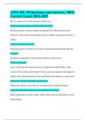 AINS 101&vert; 78 Questions and Answers&comma; 100&percnt; Correct&vert; Latest 2024-2025