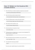 Chem 101 Midterm Ivy Tech Questions With Complete Solutions
