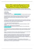 Evolve HESI Leadership-Management Exam Latest Update 2024-2025 200 Questions and Verified Correct Answers Guaranteed A&plus;