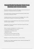 Personal Health Top Regular Tested Exam Questions And Correct Answers