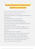 Brooks Biological Principles Exam 3 Questions and Answers