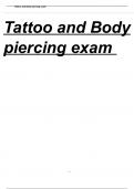 Tattoo and Body piercing exam questions and answers