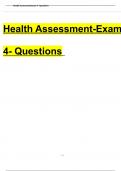 NUR310G Health Assessment Exam 4 Questions and Answers 2024