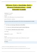 NSG5003  Week  3  knowledge  check  &ndash; Advanced Pathophysiology &ndash; South  University &lpar;A grade&rpar;