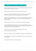 PRN 1562 Mental Health Exam 2 Questions and answers latest update 