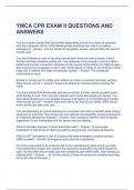 YMCA CPR EXAM II QUESTIONS AND ANSWERS 2024&sol; GRADED A
