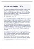 HSI YMCA BLS EXAM - 2023 &sol;2024QUESTIONS AND ANSWERS