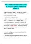 Nurs 620 Maryville University Exam 1 Ch. 8 & 10 Questions and Answers Graded A+