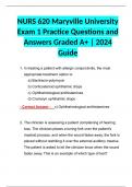 NURS 620 Maryville University Exam 1 Practice Questions and Answers Graded A+ | 2024 Guide 