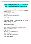 NURS 620 Maryville Exam 3 &vert; Questions and Answers Graded A&plus; Latest 2024