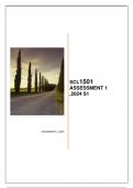 SCL1501 ASSIGNMENT 1 SEMESTER 1 ANSWERS 2024