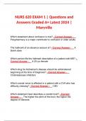 NURS 620 EXAM 1 | Questions and Answers Graded A+ Latest 2024 | Maryville 