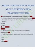 ARGUS CERTIFICATION EXAM ARGUS CERTIFICATION PRACTICE TEST 2024.