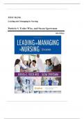Complete Test Bank For Leading and Managing in Nursing, Yoder-Wise, 8th Edition (Yoder-Wise, 2023) | Chapter 1-25 GUIDE