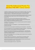 School Bus Endorsement Practice Test Questions With 100&percnt; Correct Answers