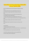 School Bus Test Exam Questions With 100&percnt; Correct Answers 2024