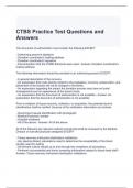 CTBS Practice Test Questions and Answers 100% correct
