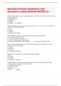 Nursing Process Questions and Answers &vert; Latest 2024&sol;25 RATED A&plus;