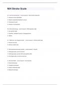 NIH Stroke Scale questions and answers graded A+