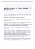 AATB Standards for Tissue Banking -'R' Words Exam 2024 Questions and Answers