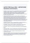 AATB CTBS Exam 2024 – DEFINITIONS Questions and Answers