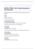 AATB (CTBS) Part 2 Exam Questions and Answers- Graded A 