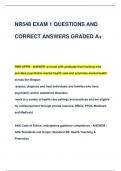NR548 EXAM 1 QUESTIONS AND  ANSWERS GRADED A+ A+