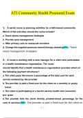 ATI Community Health Proctored Exam Questions and Answers (2024 / 2025) (Verified Answers)